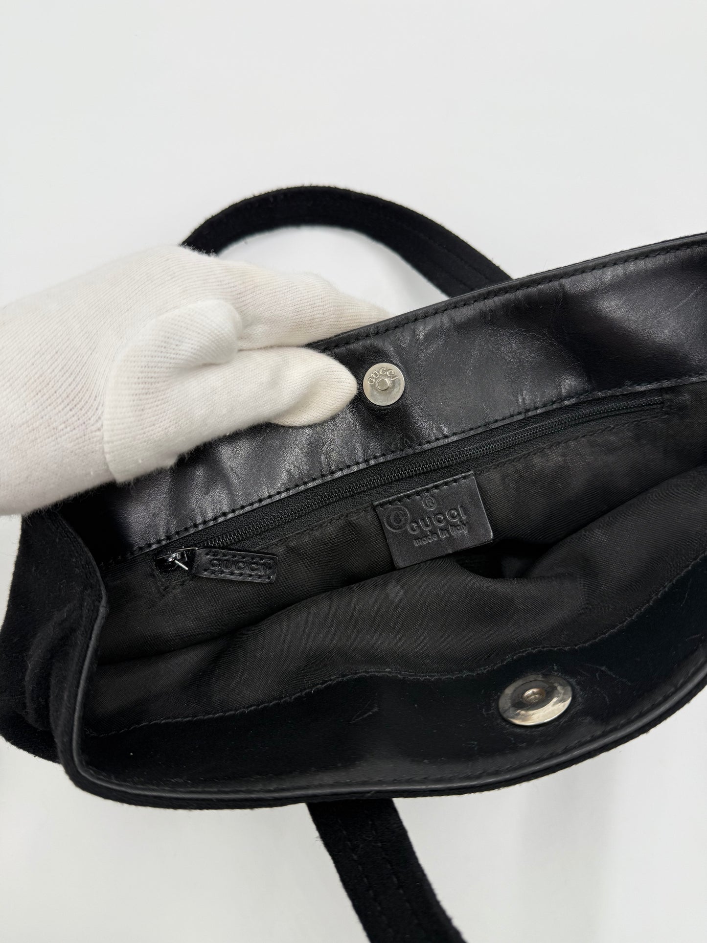 Gucci Borsa Vintage Tom Ford in Feltro Nera