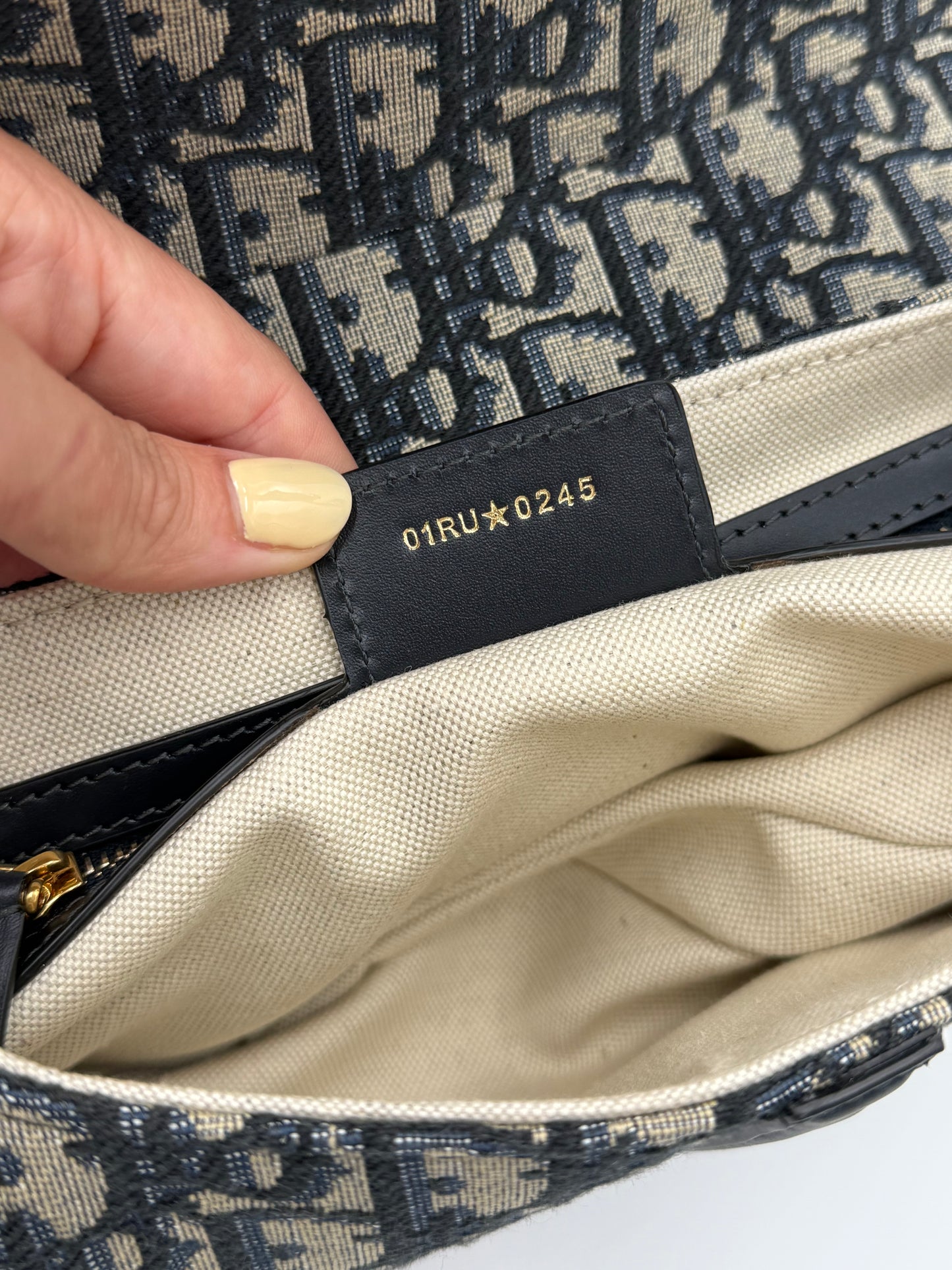 Dior Borsa Saddle con Tracolla Jacquard Dior Oblique Grande
