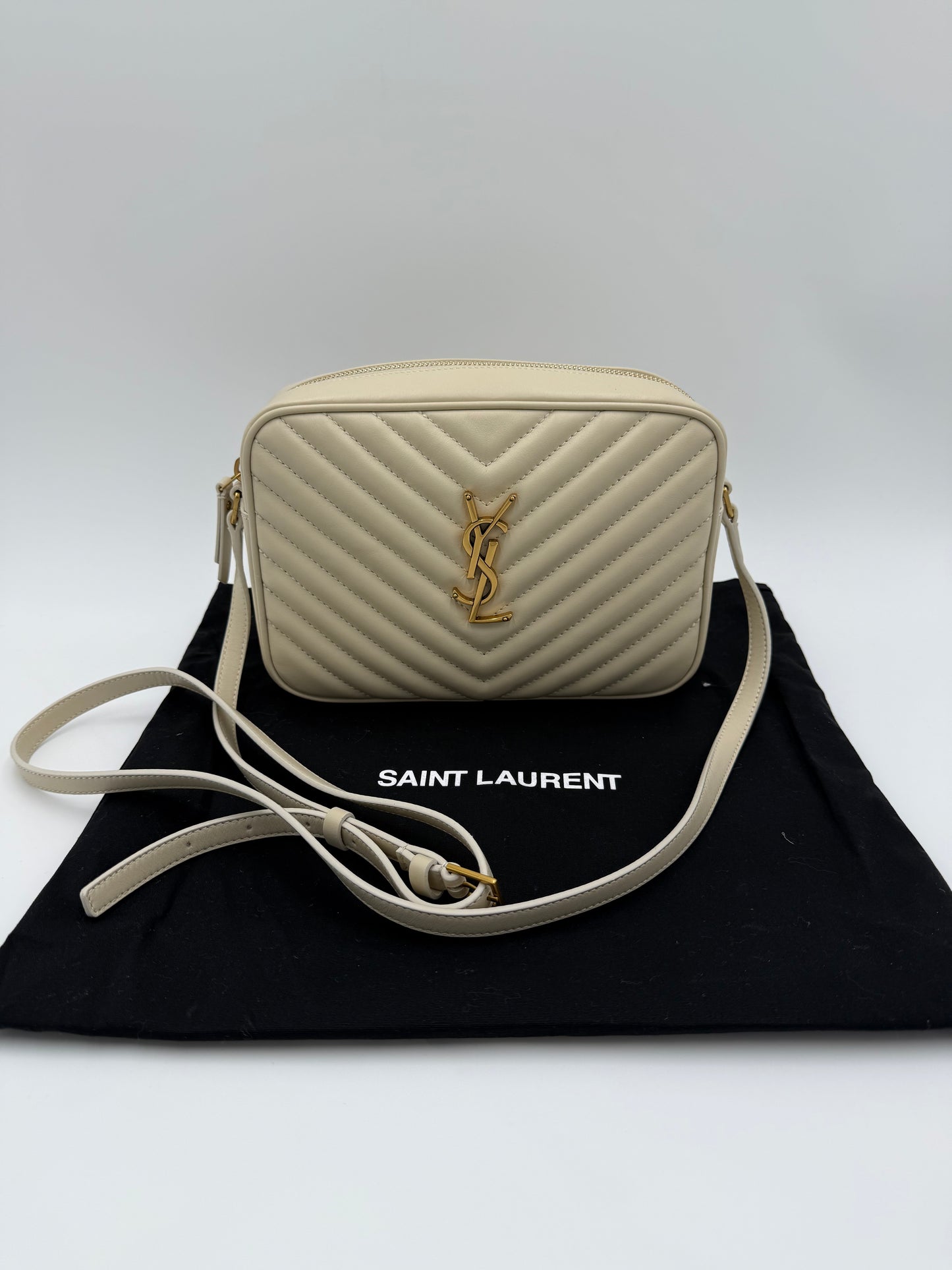Saint Laurent Borsa Lou Camera Crema
