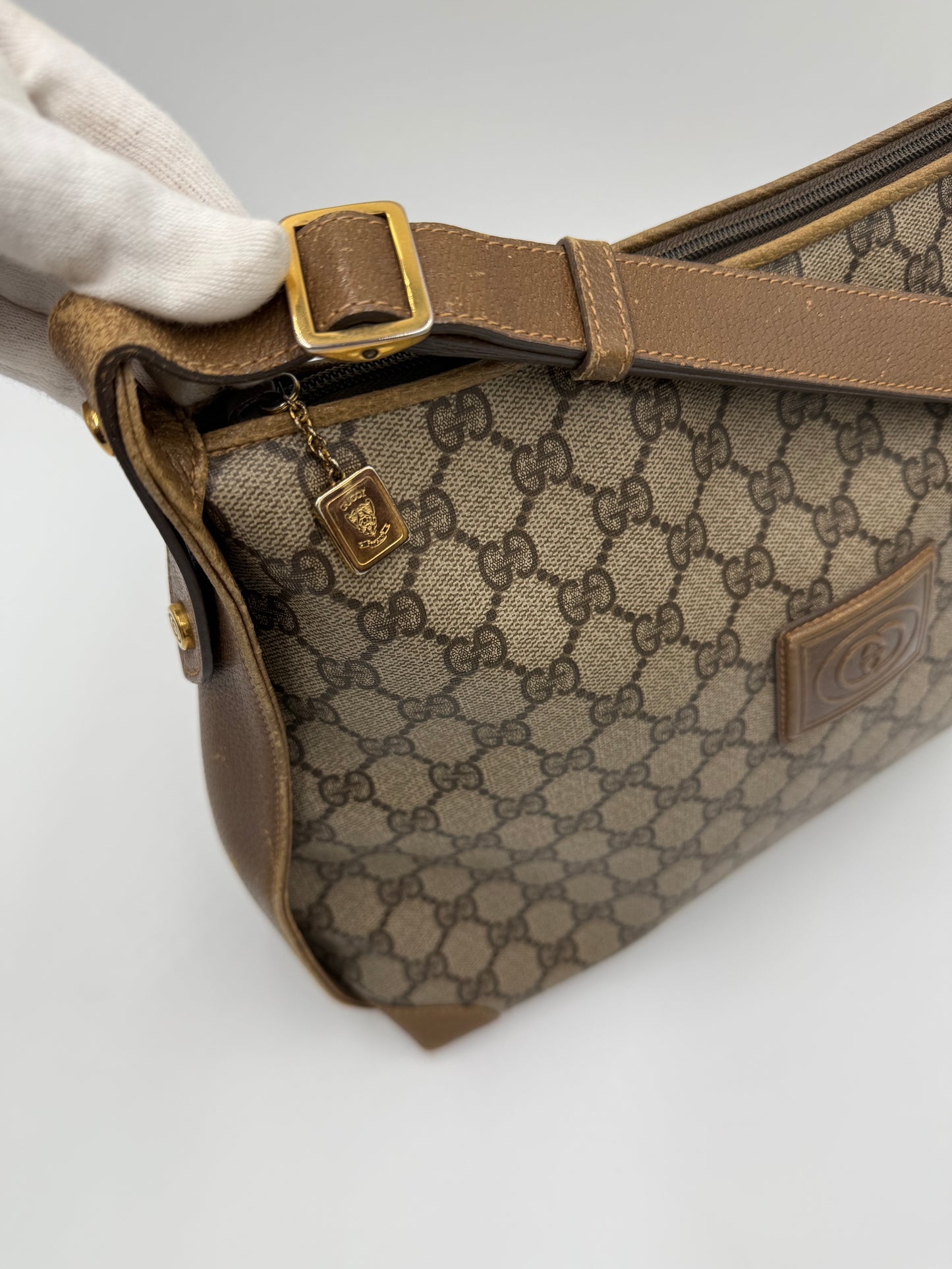 Gucci Borsa Vintage a Tracolla in Tela Monogram GG Marrone