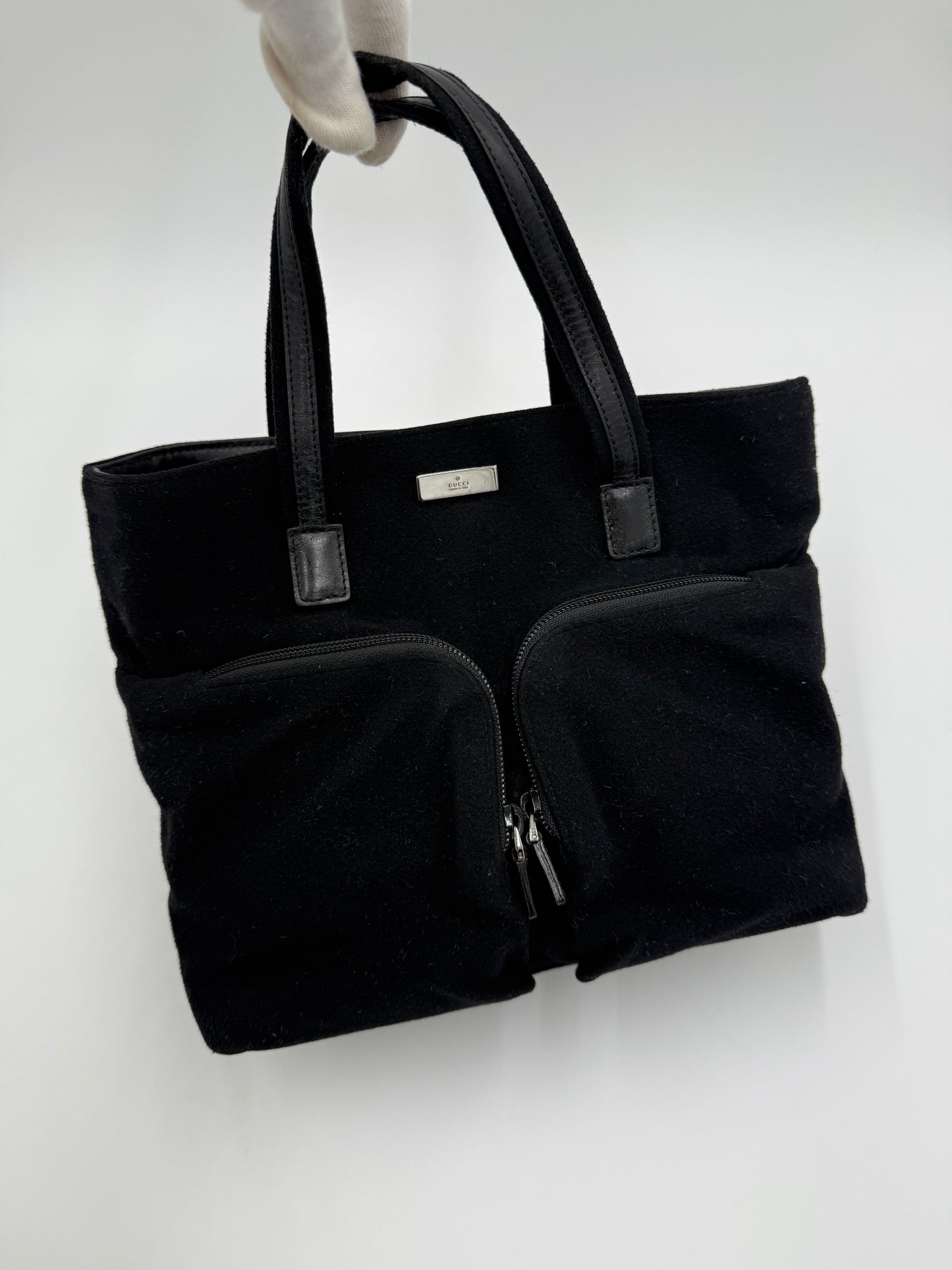 Gucci Borsa Vintage Tom Ford in Feltro Nera