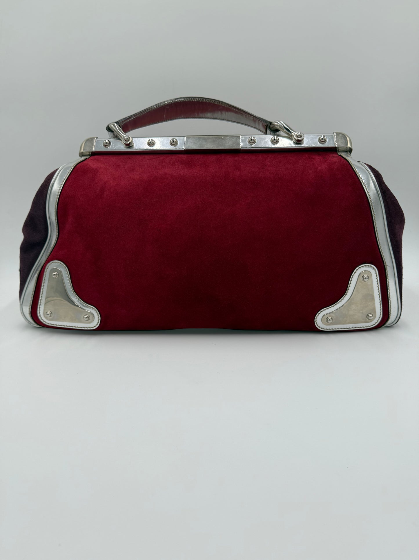 Gucci Borsa Indy Vintage Top Handle Rossa e Argento
