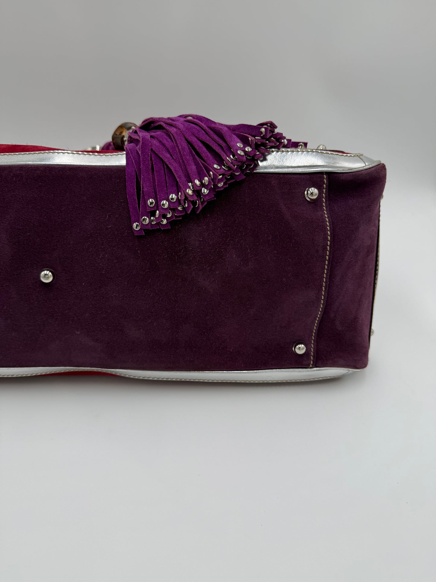 Gucci Borsa Indy Vintage Top Handle Rossa e Argento