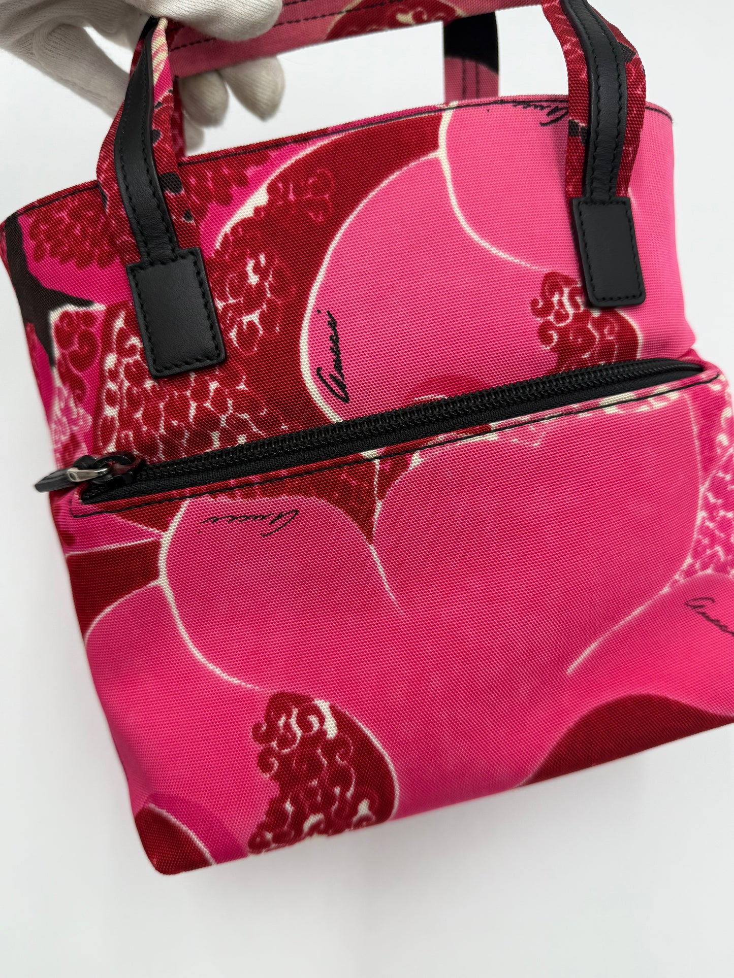 Gucci Borsa a Mano Vintage 1999 Acid Flower in Tela Floreale