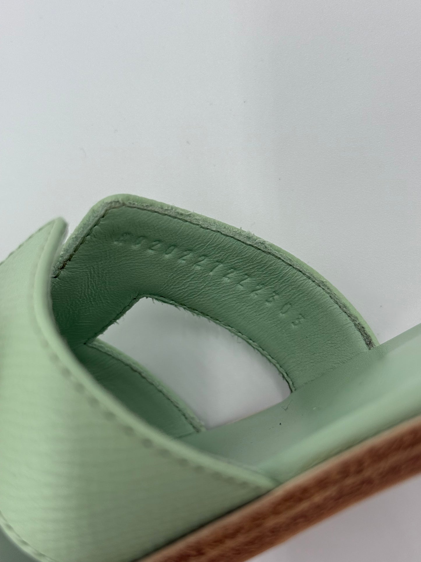 Hermès Sandali Oran in Pelle Epsom Vert Jade