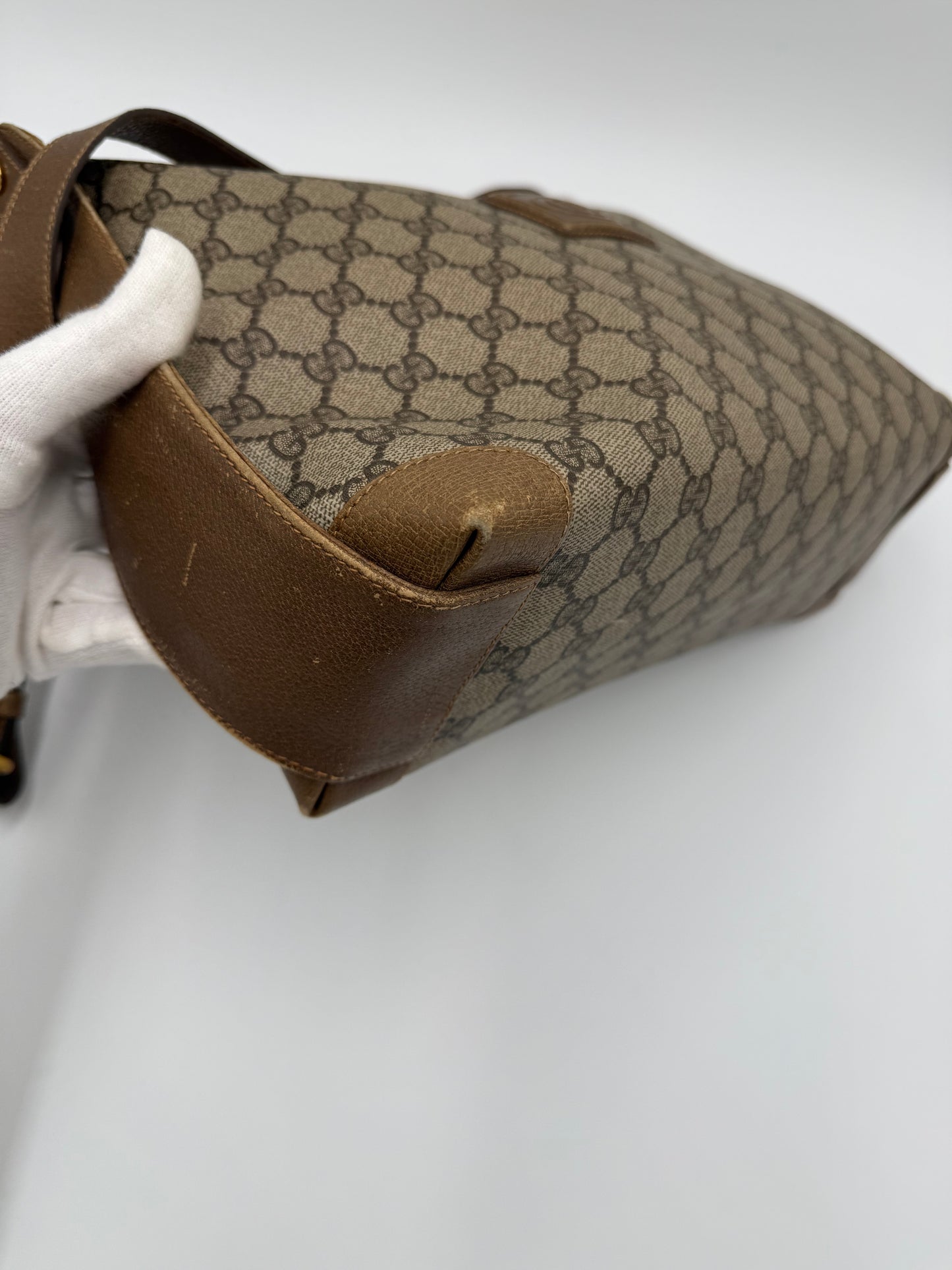 Gucci Borsa Vintage a Tracolla in Tela Monogram GG Marrone