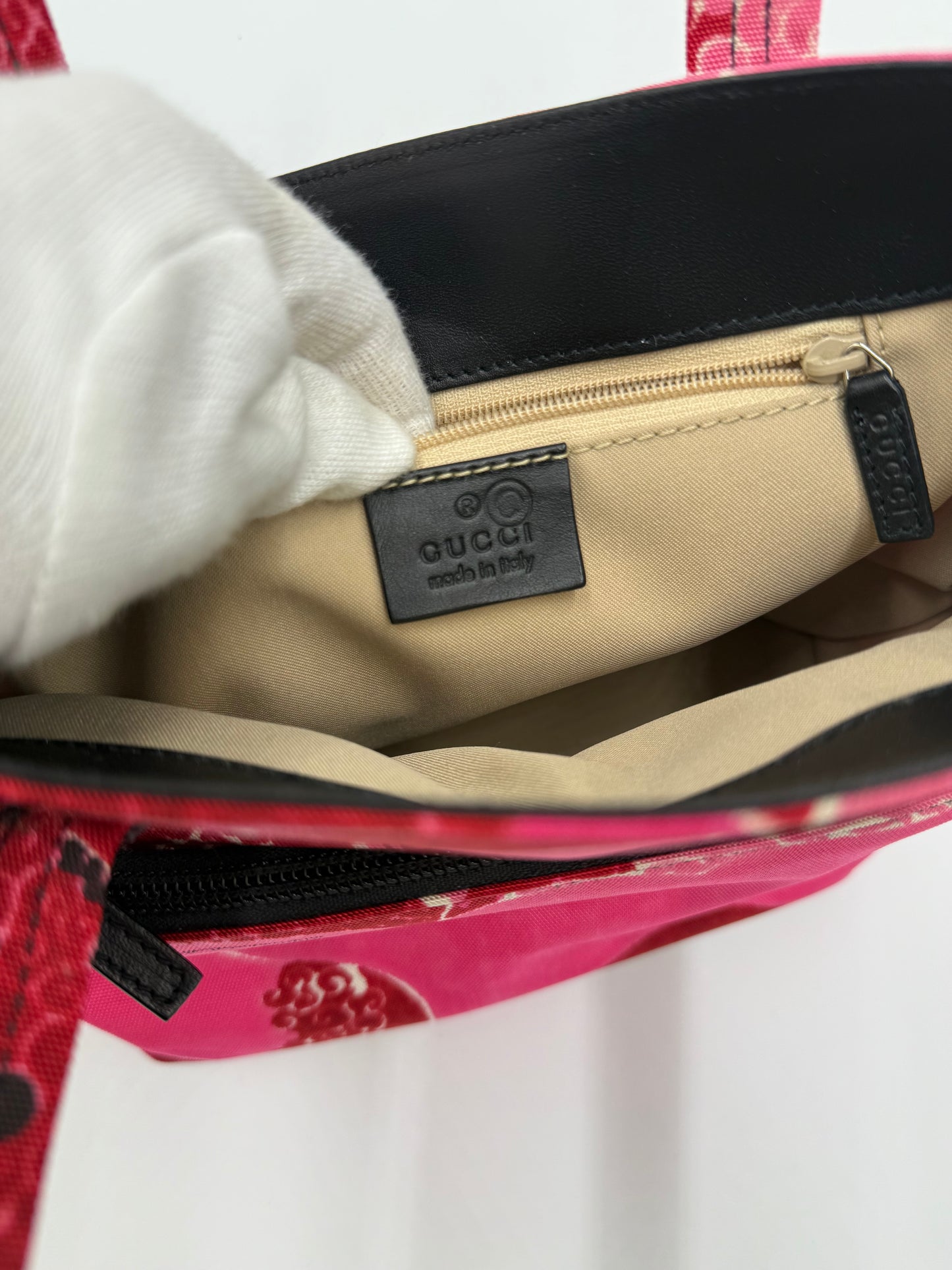 Gucci Borsa a Mano Vintage 1999 Acid Flower in Tela Floreale