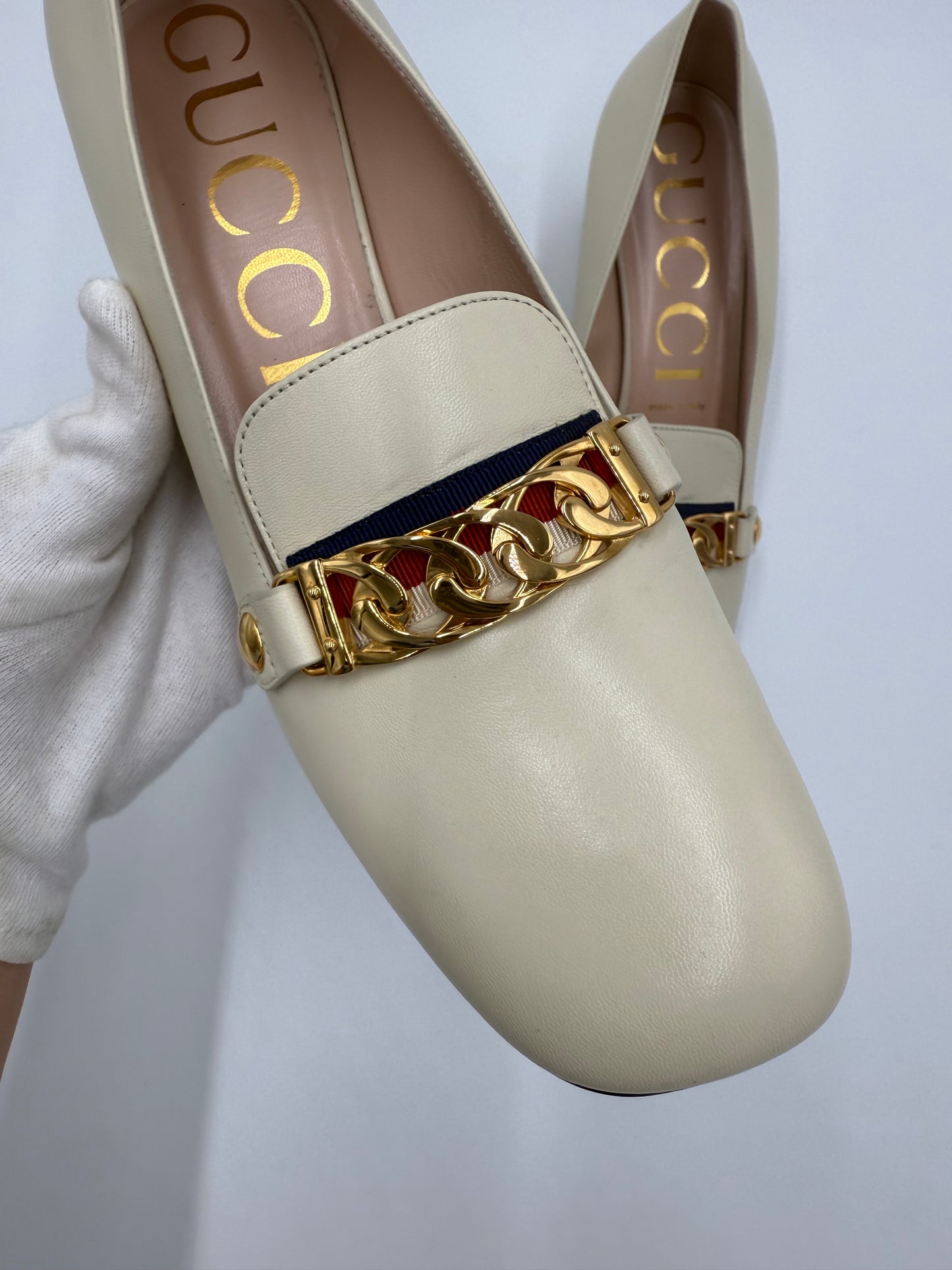 Gucci Mocassini Décolleté Sylvie Ecru