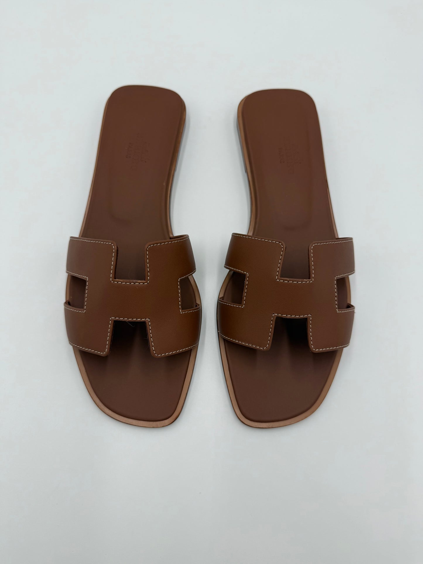 Hermès Sandali Oran in Pelle Gold