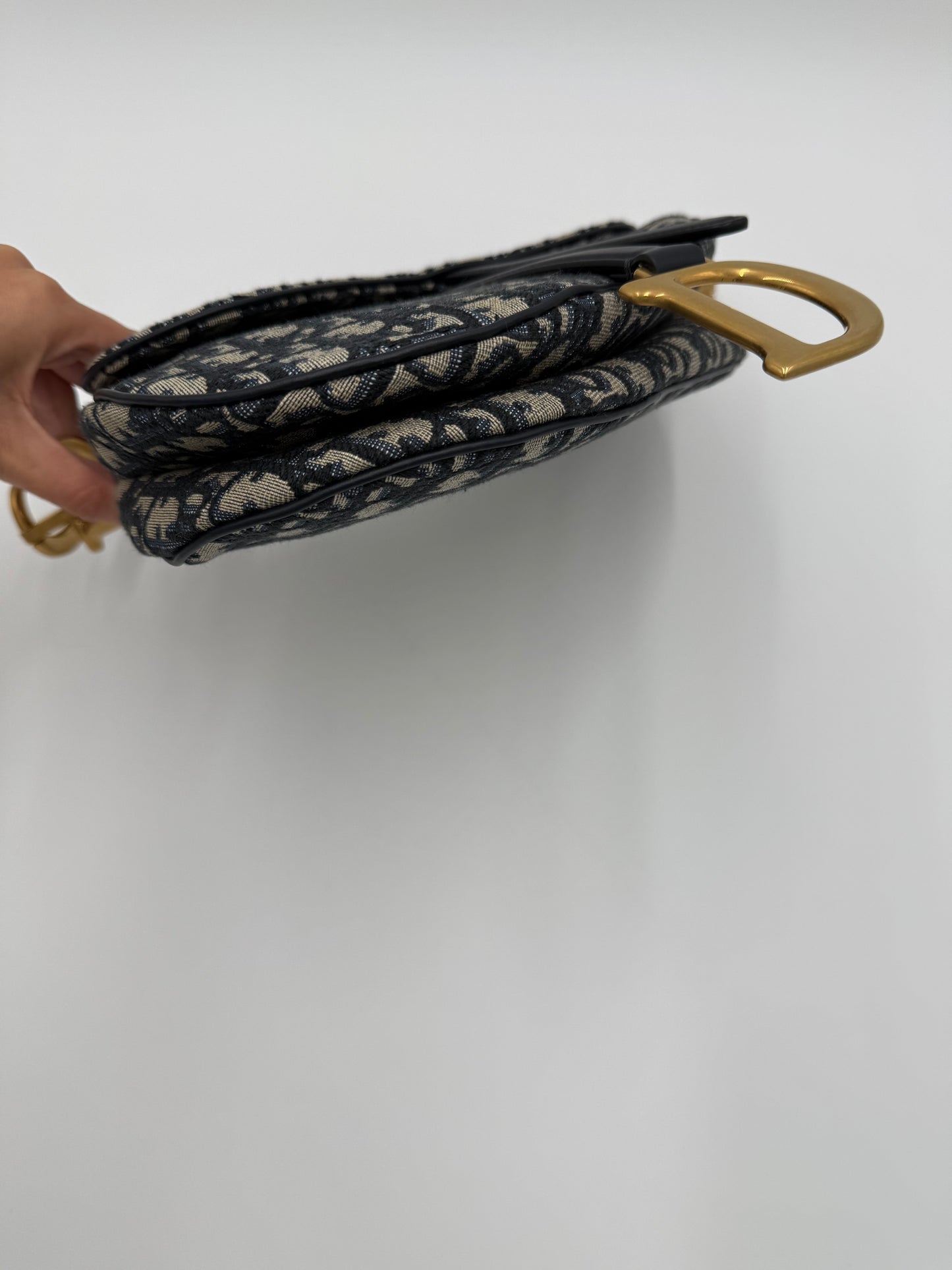 Dior Borsa Saddle con Tracolla Jacquard Dior Oblique Grande