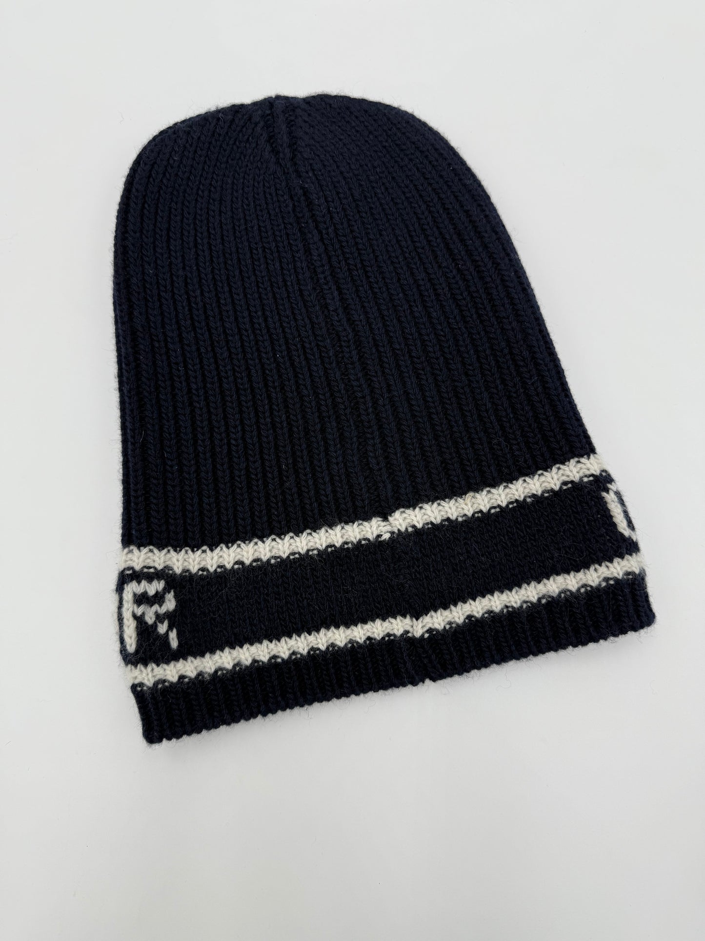 Christian Dior Cappello Beanie in Lana e Cachemere Blu