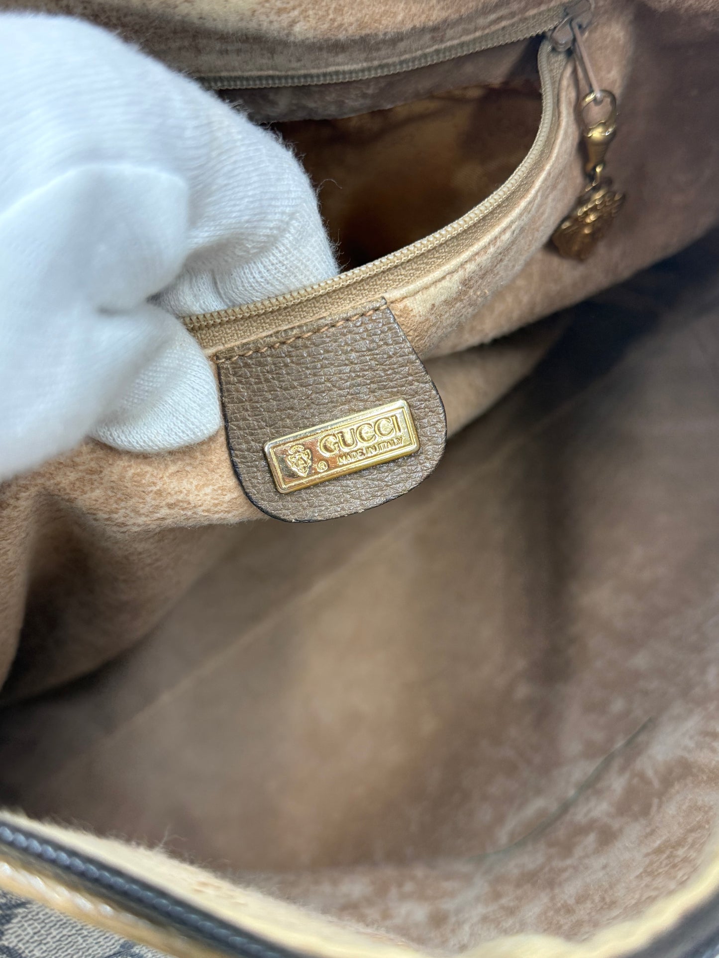 Gucci Borsa Vintage a Tracolla in Tela Monogram GG Marrone