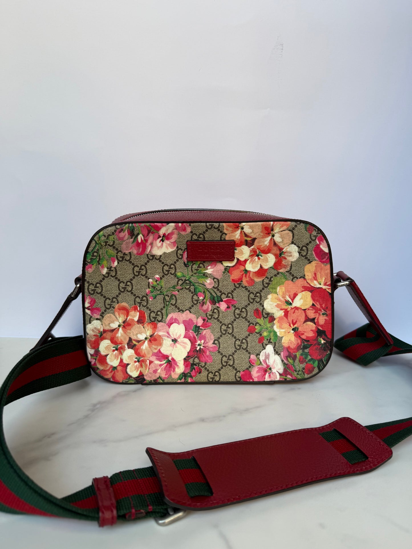 Gucci Borsa a Tracolla GG Blooms Supreme Rossa