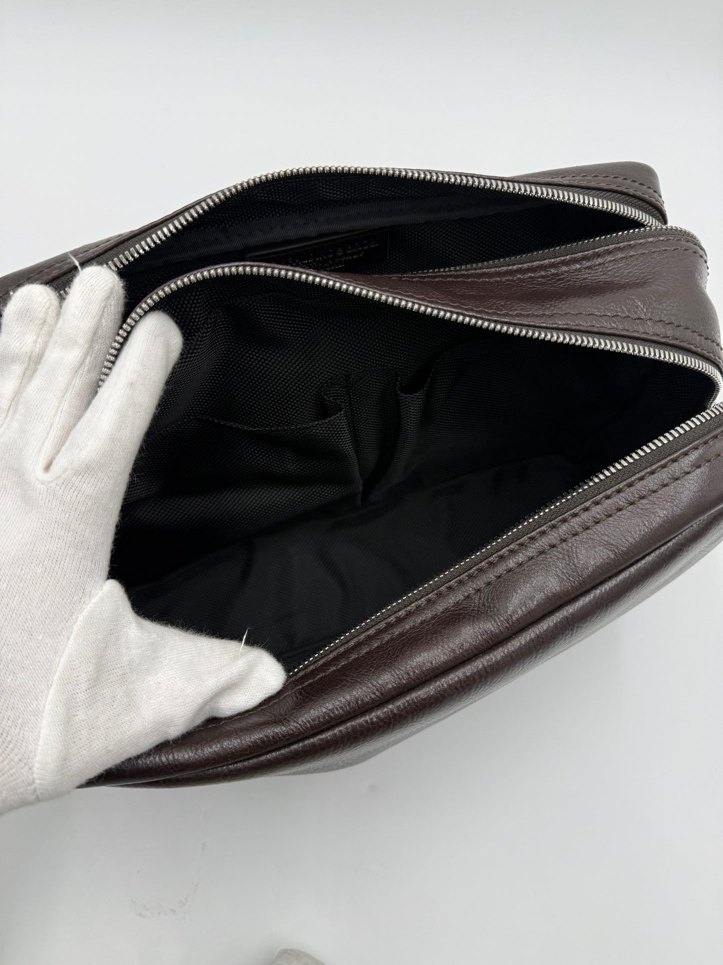 A.G. Spalding & Bros. Beauty Case in Pelle Marrone Scuro - Pally Vintage Closet