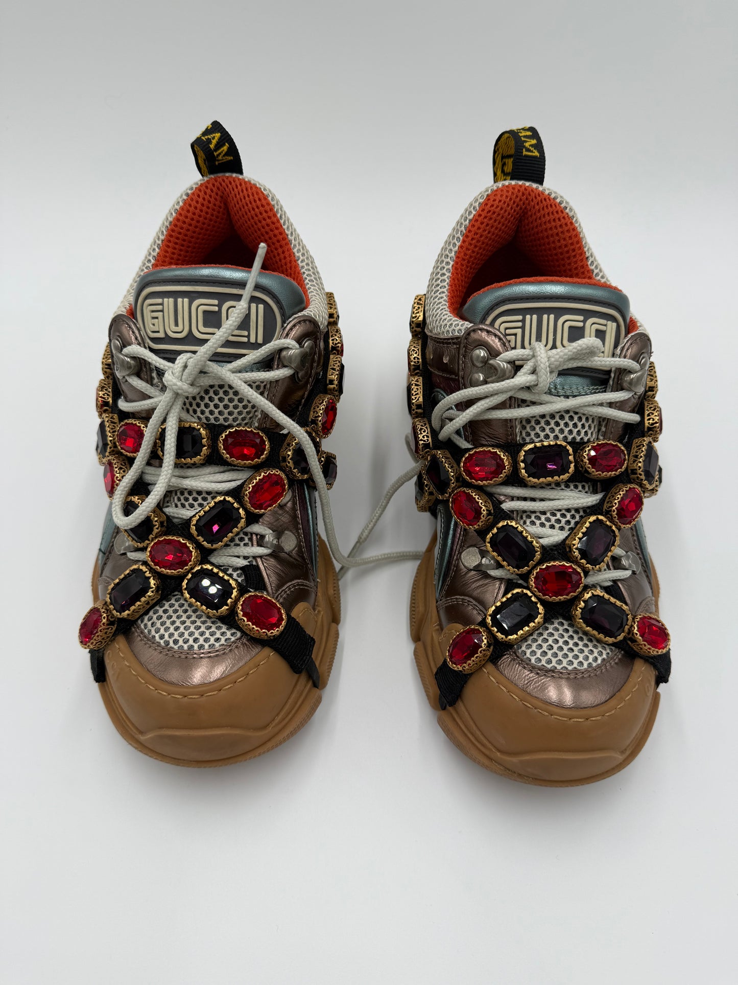 Gucci Sneakers Flashtrek con Gioielli e Finitura Metallizzata