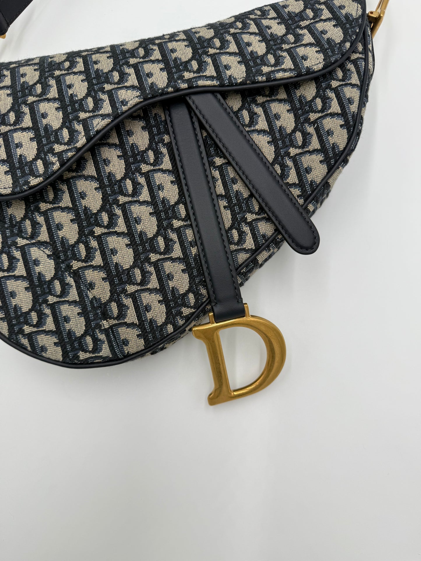 Dior Borsa Saddle con Tracolla Jacquard Dior Oblique Grande