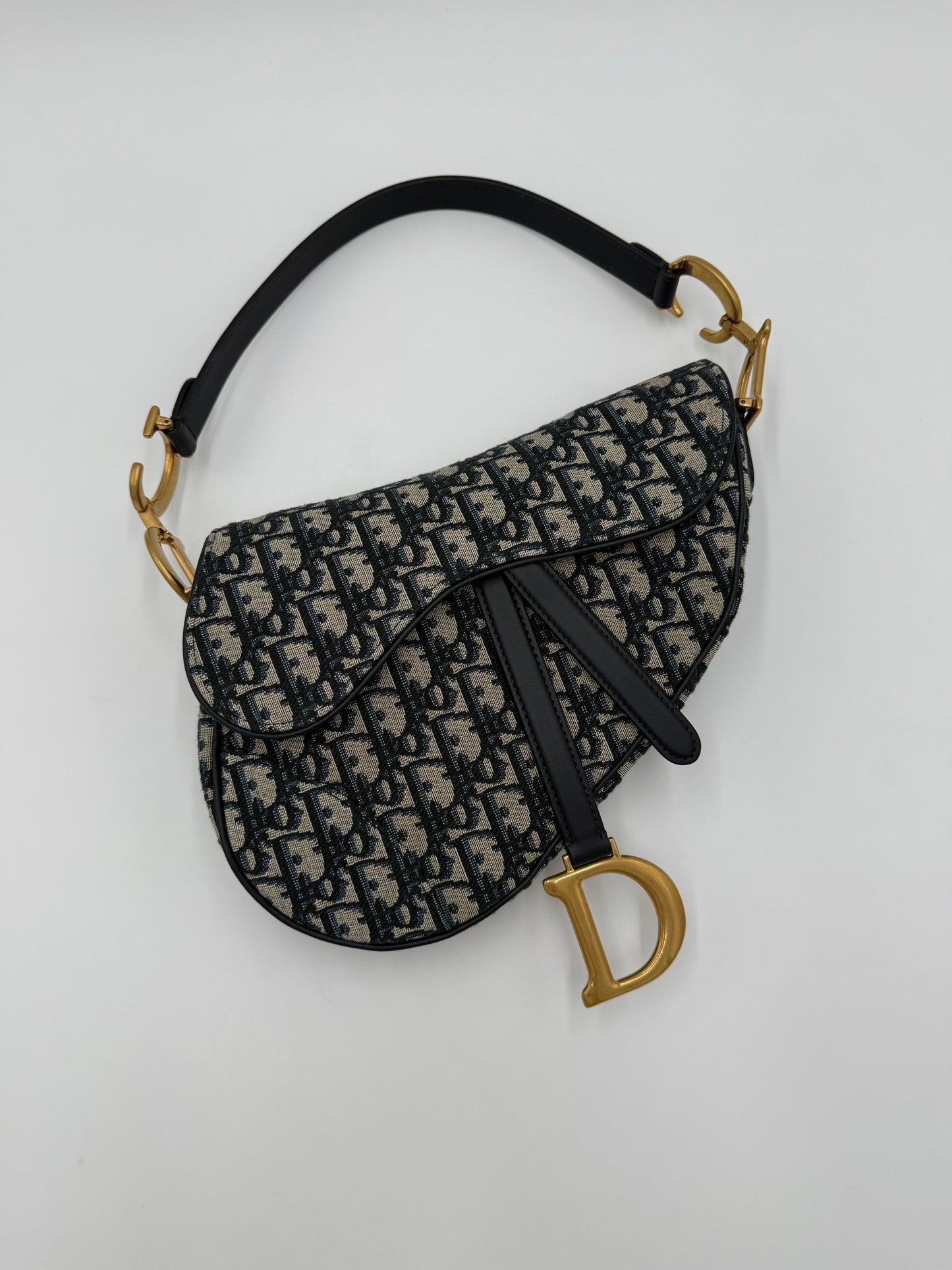 Dior Borsa Saddle con Tracolla Jacquard Dior Oblique Grande