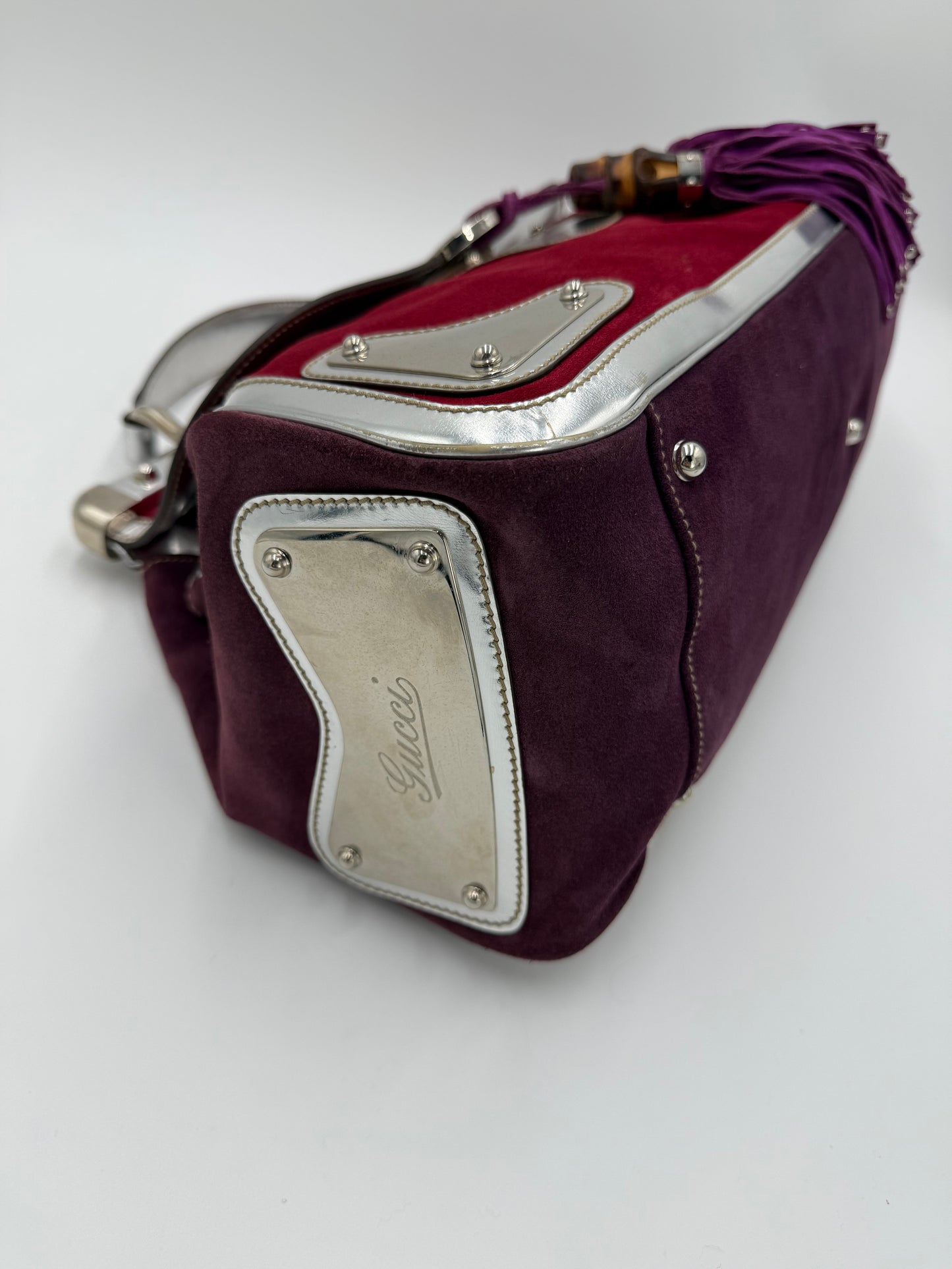 Gucci Borsa Indy Vintage Top Handle Rossa e Argento