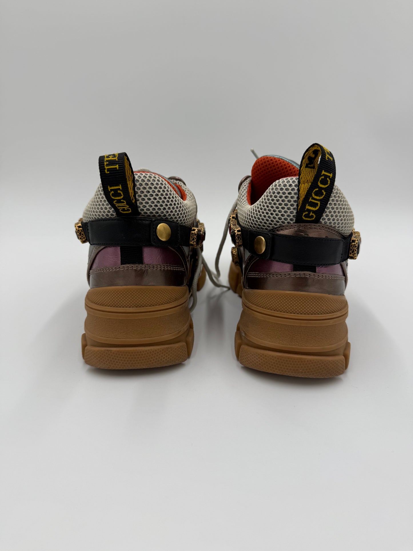Gucci Sneakers Flashtrek con Gioielli e Finitura Metallizzata