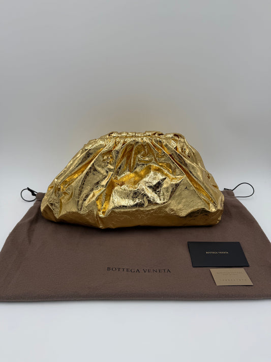 Bottega Veneta Borsa Pouch Intrecciata Large Oro - Pally Vintage Closet