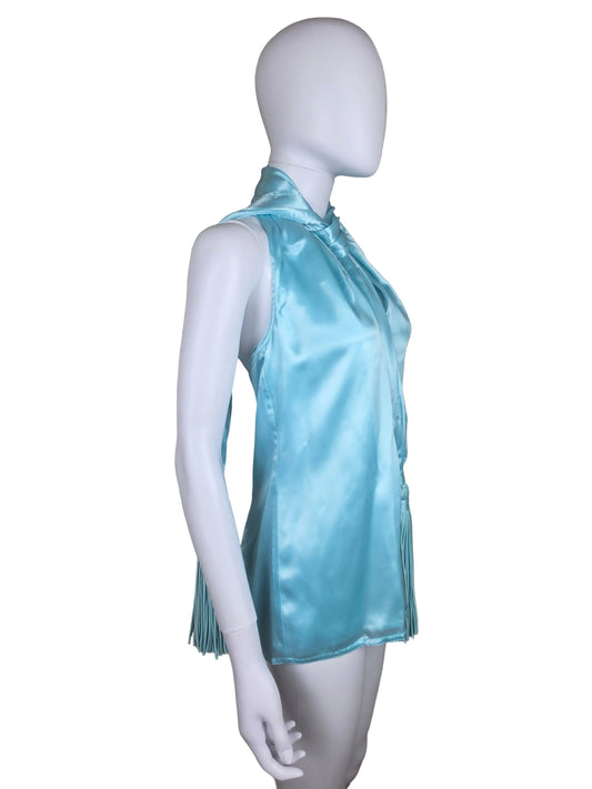 Bottega Veneta Top Fluido by Matthieu Blazy in Cupro Azzurro Chiaro - Pally Vintage Closet