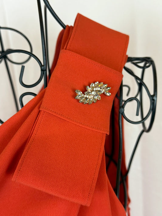 Boutique-Moschino-Abito-da-Sera-Monospalla-Arancio-Bruciato-69093653774660 - Pally Vintage Closet