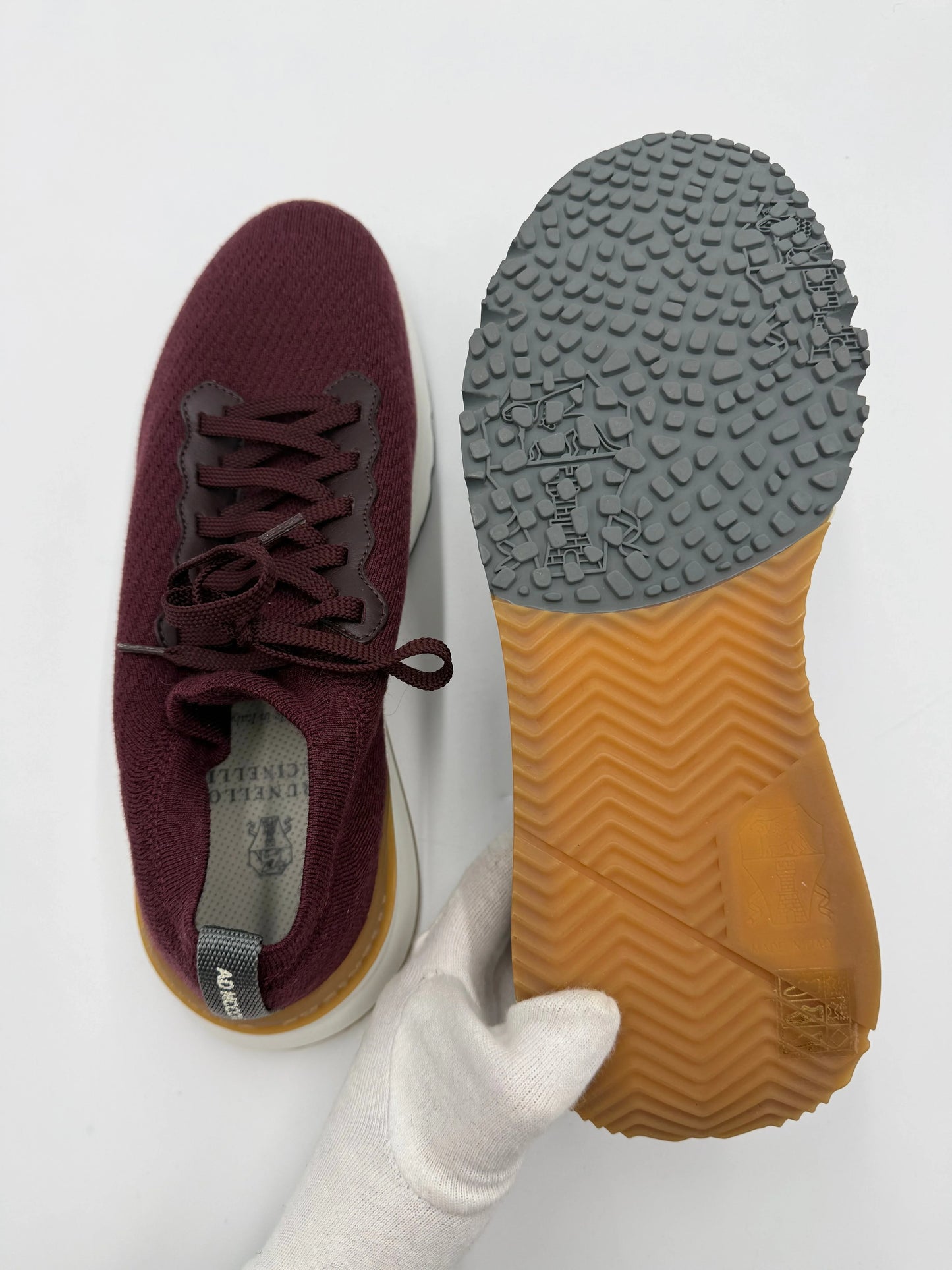 Brunello-Cucinelli-Sneakers-in-Maglia-di-Lana-e-Cashmere-Bordeaux-69234156175684 - Pally Vintage Closet