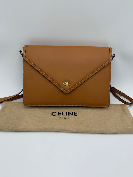 Céline Borsa Envelope Vintage in Pelle Cammello - Pally Vintage Closet