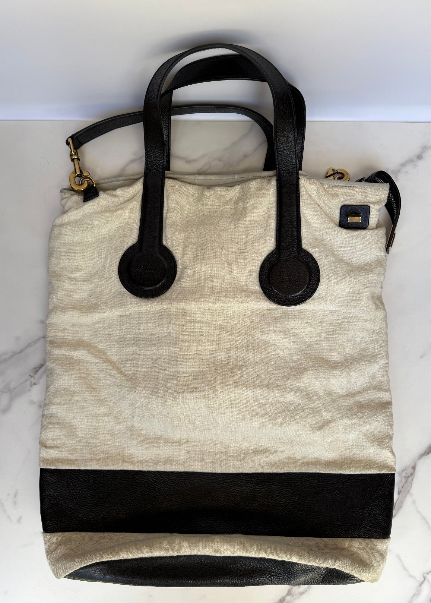 Céline Borse Tote Mickey Limited Edition in Tela e Pelle Avorio