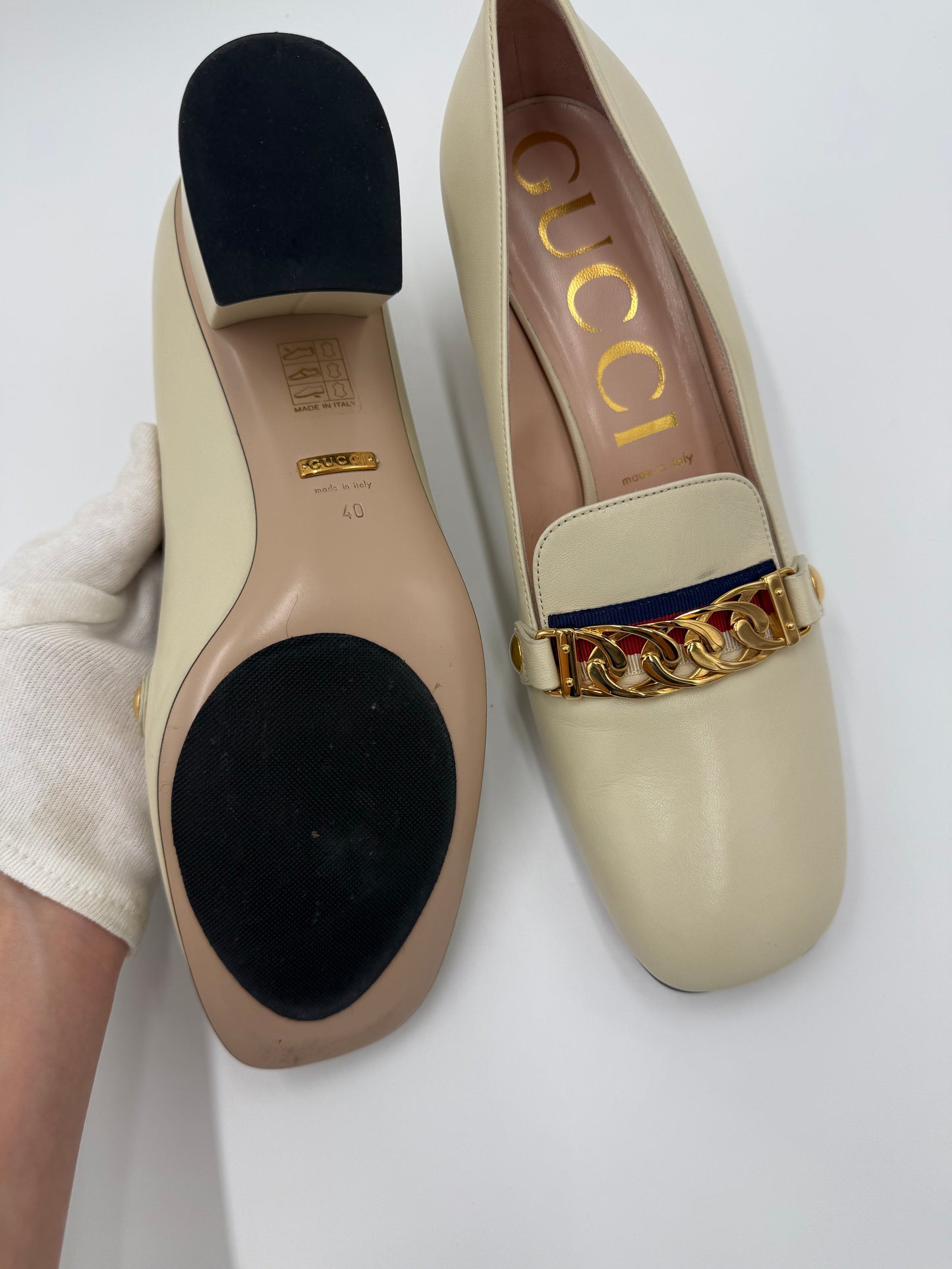 Gucci Mocassini Décolleté Sylvie Ecru