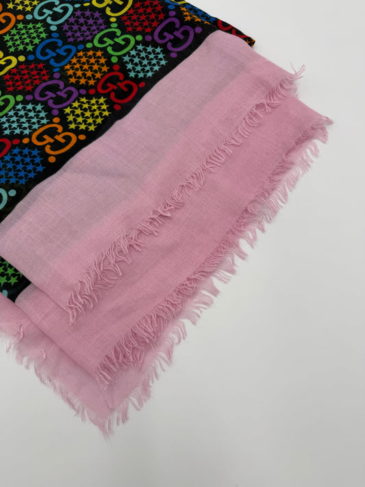 Gucci Stola in Misto Seta GG Psychedelic Rosa - Pally Vintage Closet
