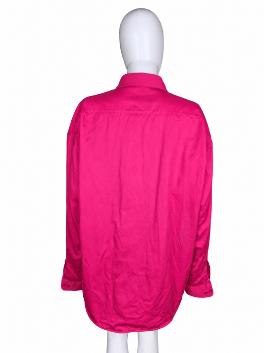 Camicia Balenciaga Double Sleeve in Cotone Fucsia - Pally Vintage Closet