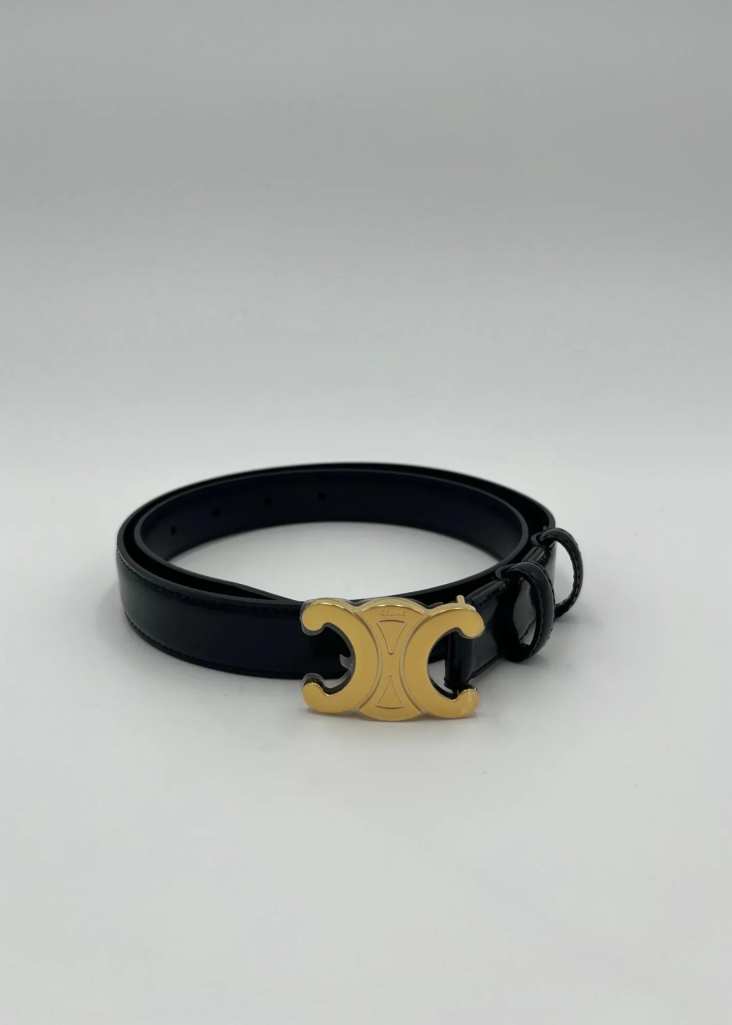 Celine-MEDIUM TRIOMPHE BELT IN TAURILLON LEATHER Unboxing Celine Triomphe Belt in different colors - YouTube main image 3