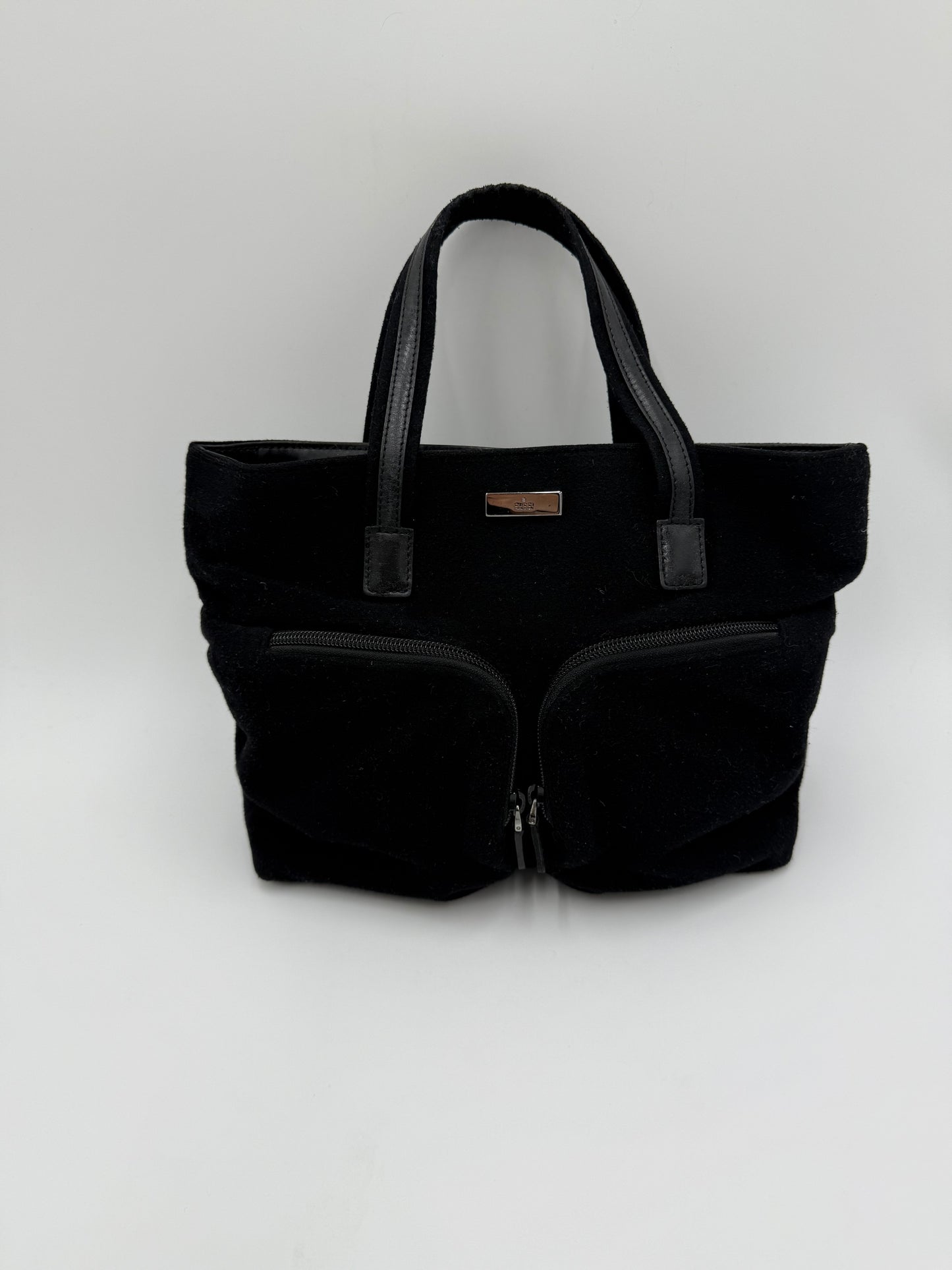 Gucci Borsa Vintage Tom Ford in Feltro Nera