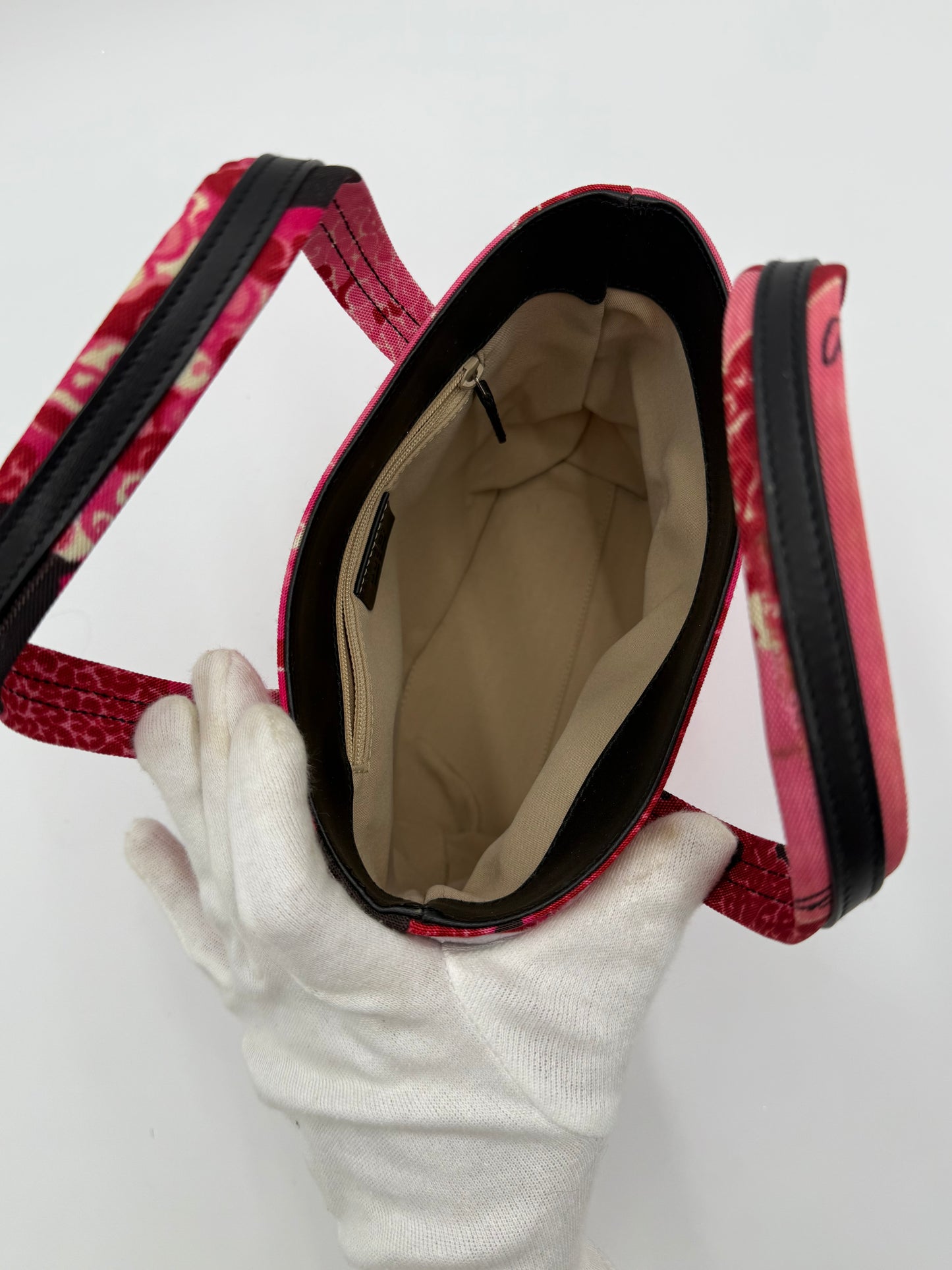 Gucci Borsa a Mano Vintage 1999 Acid Flower in Tela Floreale