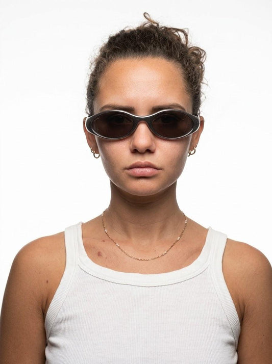 Diesel Occhiali da Sole Vintage Hangover/N Estetica Y2K Cyber Antracite - Pally Vintage Closet