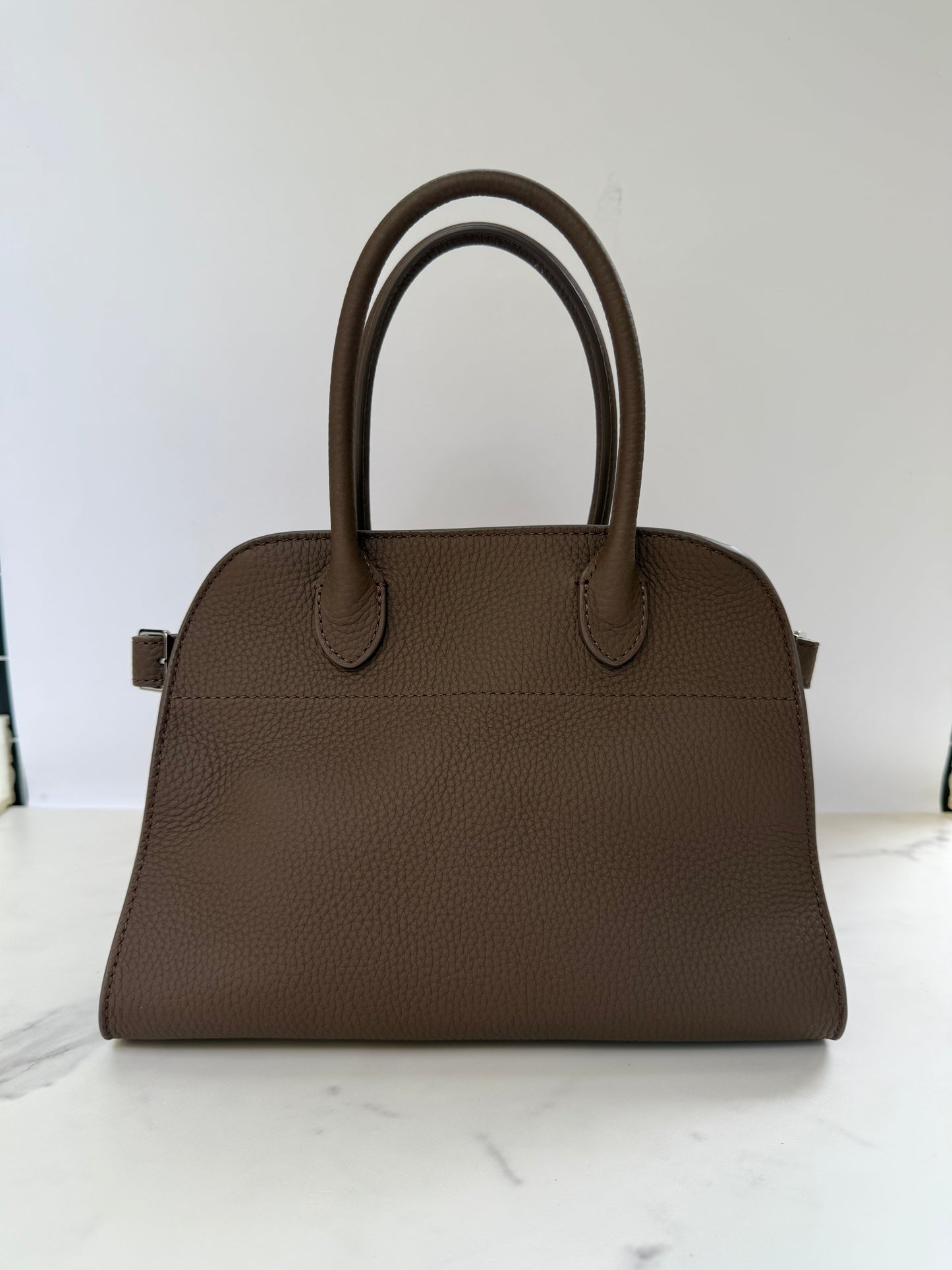 The Row Borsa Soft Margaux 10 Dark Olive