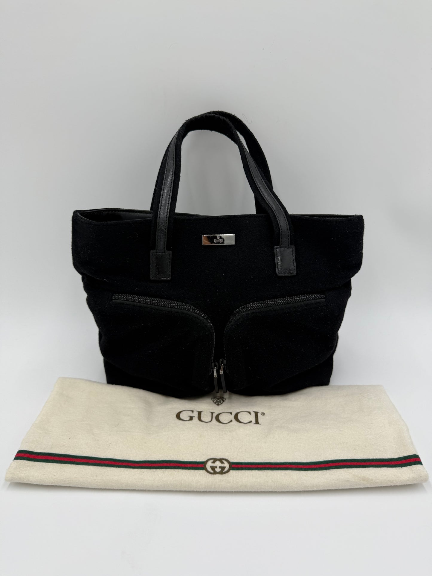 Gucci Borsa Vintage Tom Ford in Feltro Nera