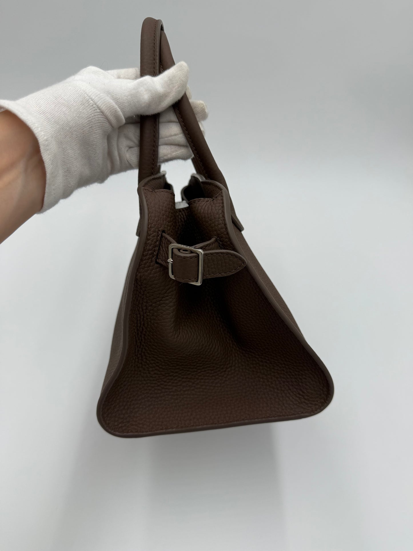 The Row Borsa Soft Margaux 10 Dark Olive