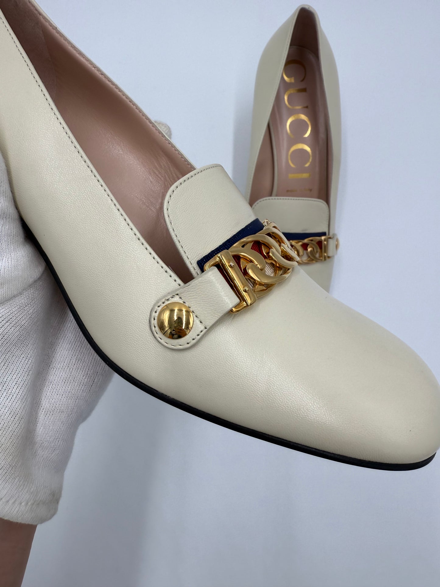 Gucci Mocassini Décolleté Sylvie Ecru