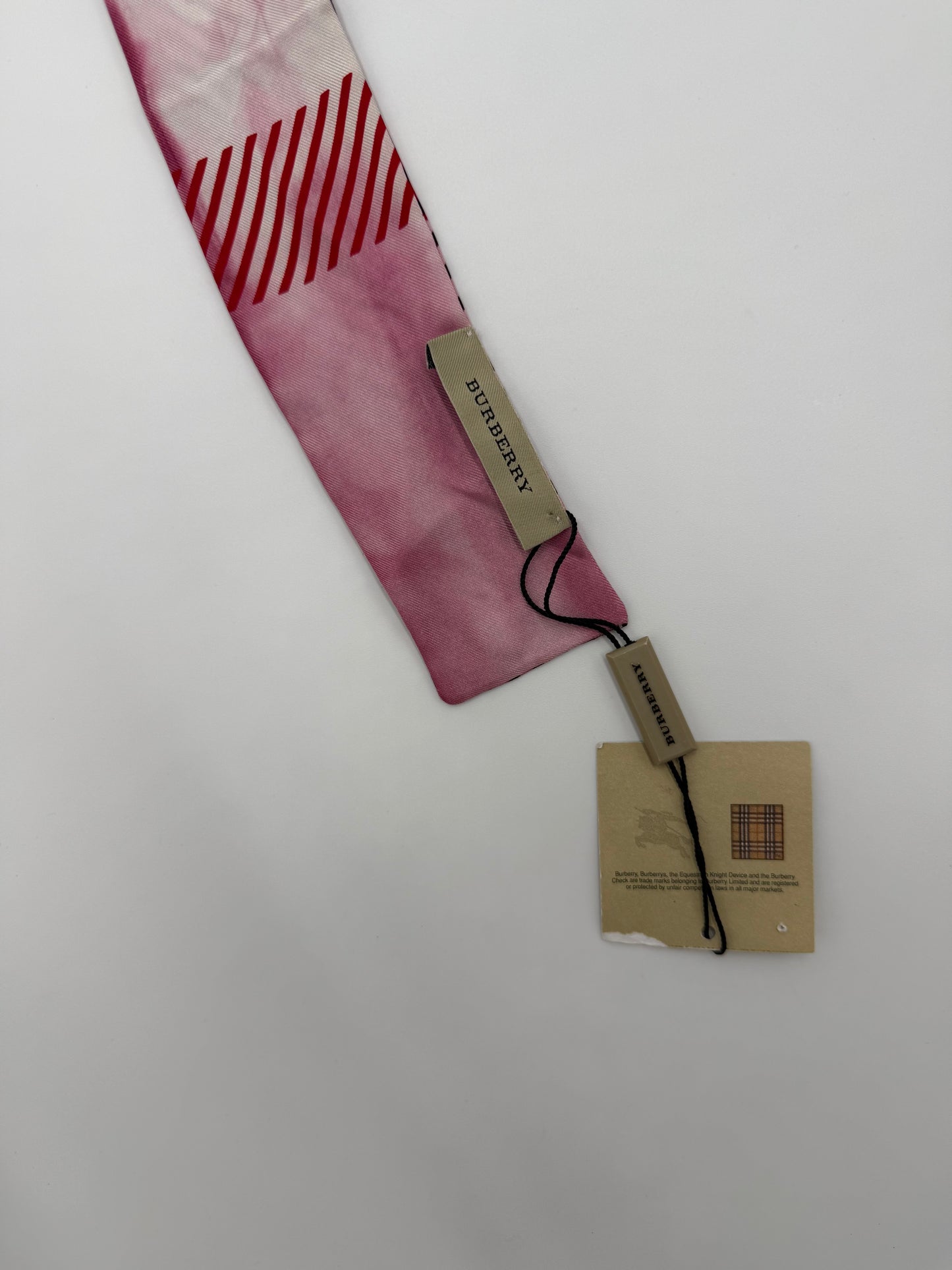 Burberry Foulard Twill di Seta Vintage Rosa