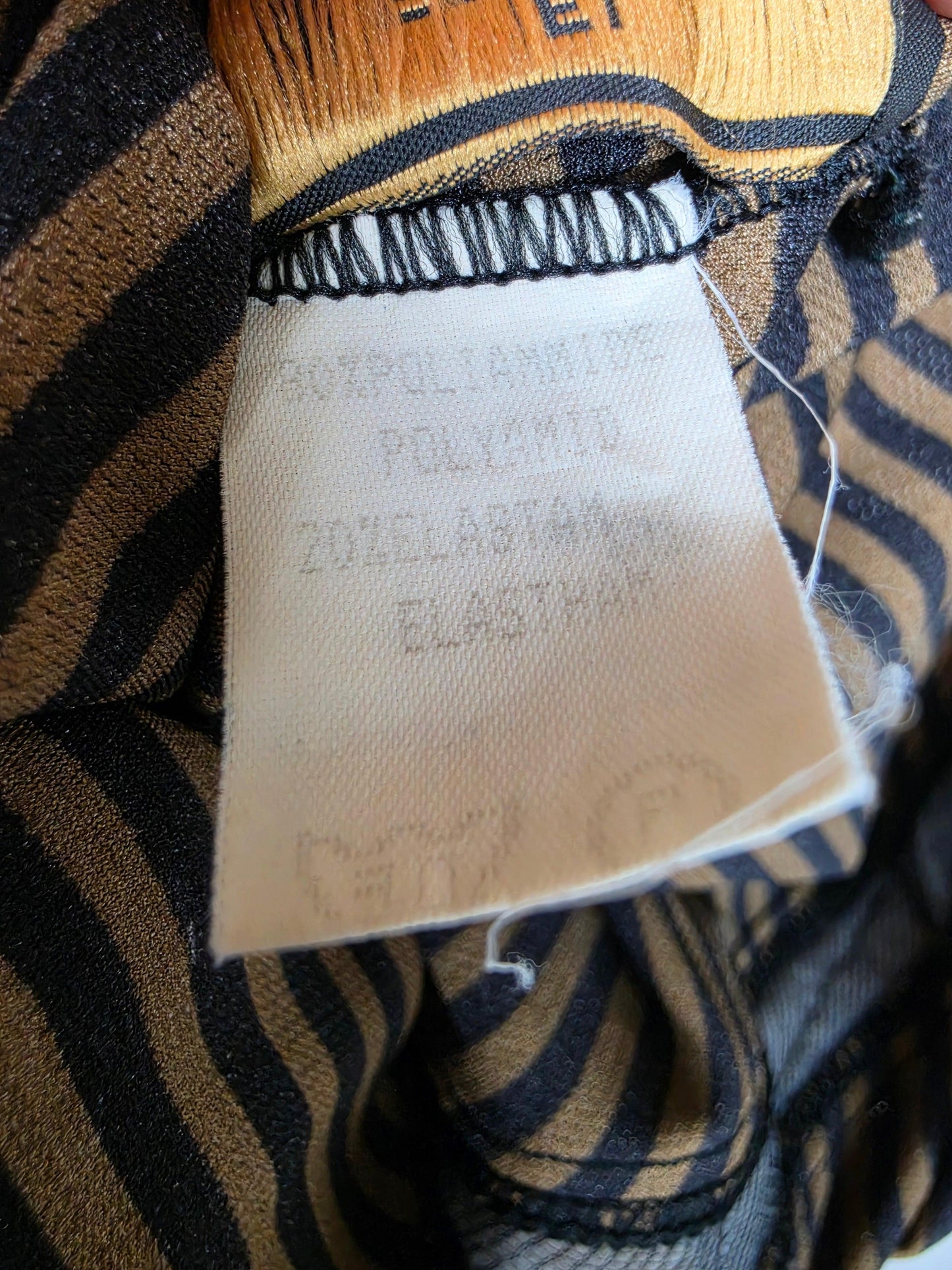 Fendi Jeans Costume Intero Vintage a Righe Marrone - Pally Vintage Closet