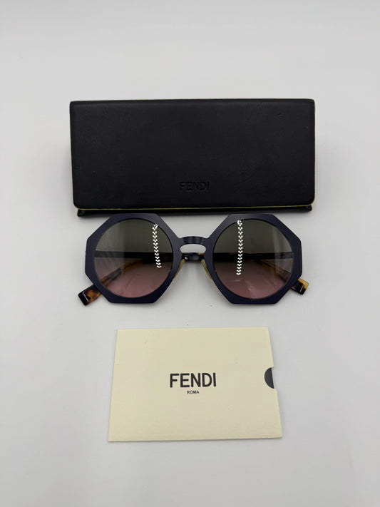 Fendi-Occhiali-da-Sole-Iridia-Design-Ottagonale-Viola-Scuro-70314550395204 - Pally Vintage Closet