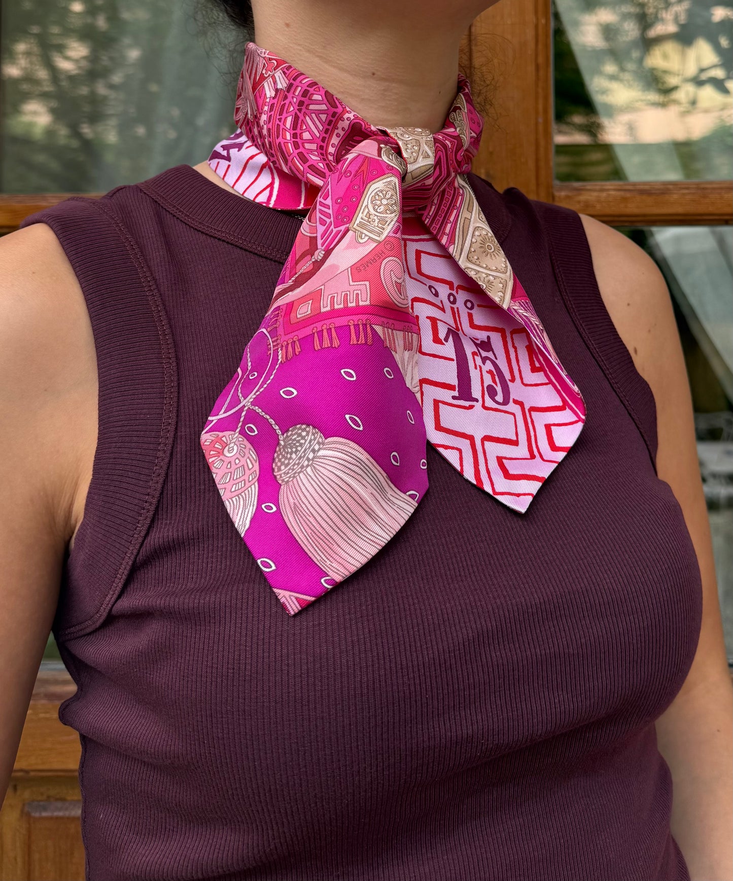 Hermès Twilly in Seta Multicolore