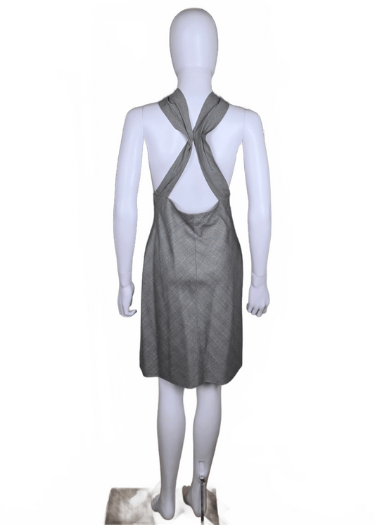Gianni Versace Couture Miniabito Vintage 1998 in Misto Seta e Lana Grigio - Pally Vintage Closet