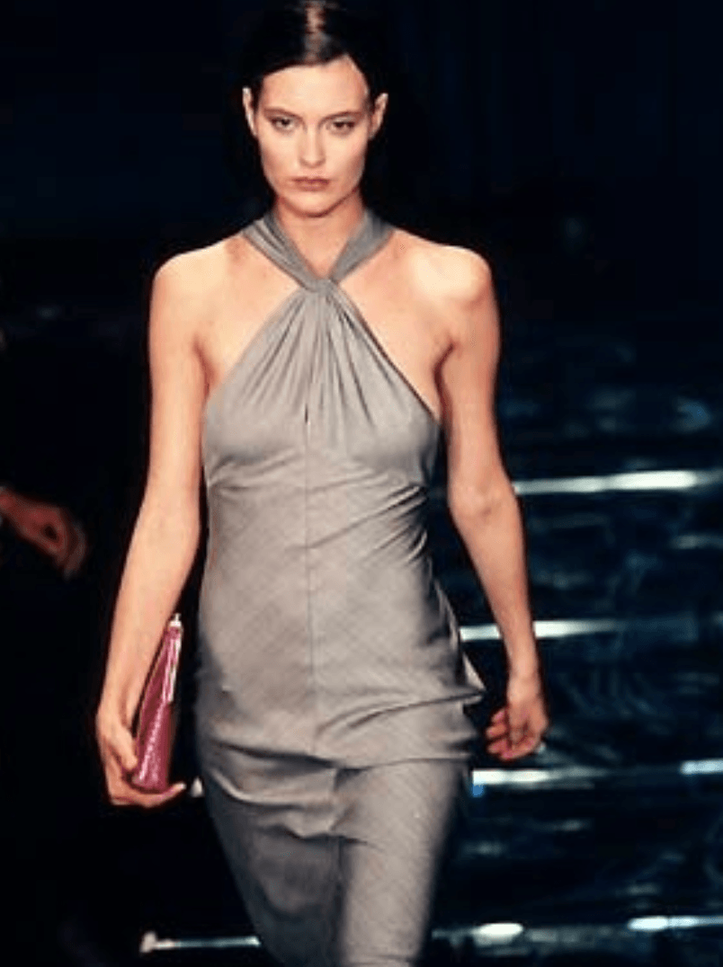 Gianni Versace Couture Miniabito Vintage 1998 in Misto Seta e Lana Grigio - Pally Vintage Closet