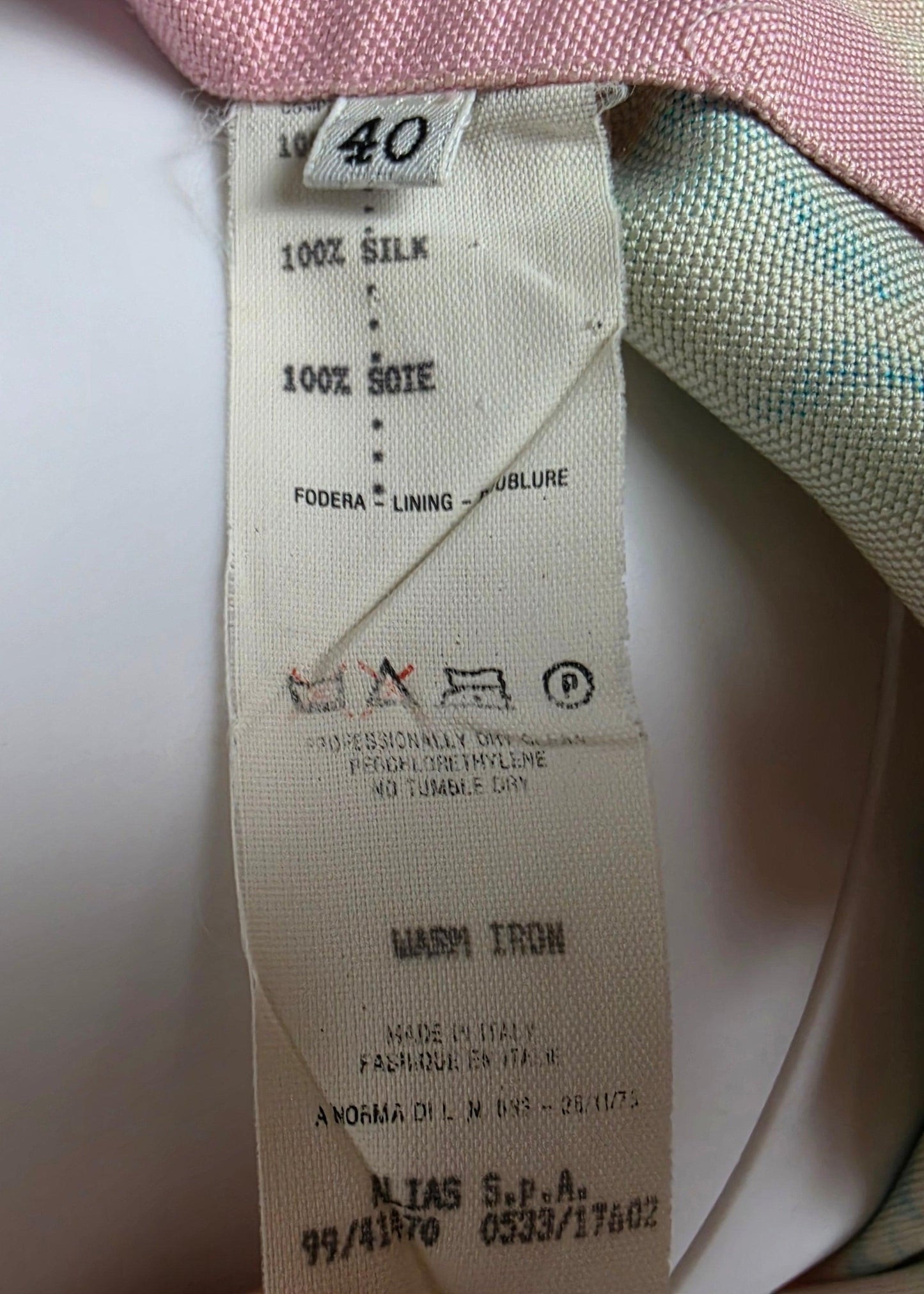 Gianni Versace Couture Pantaloni SS 1999 in Seta a Stampa Orchidea Rosa