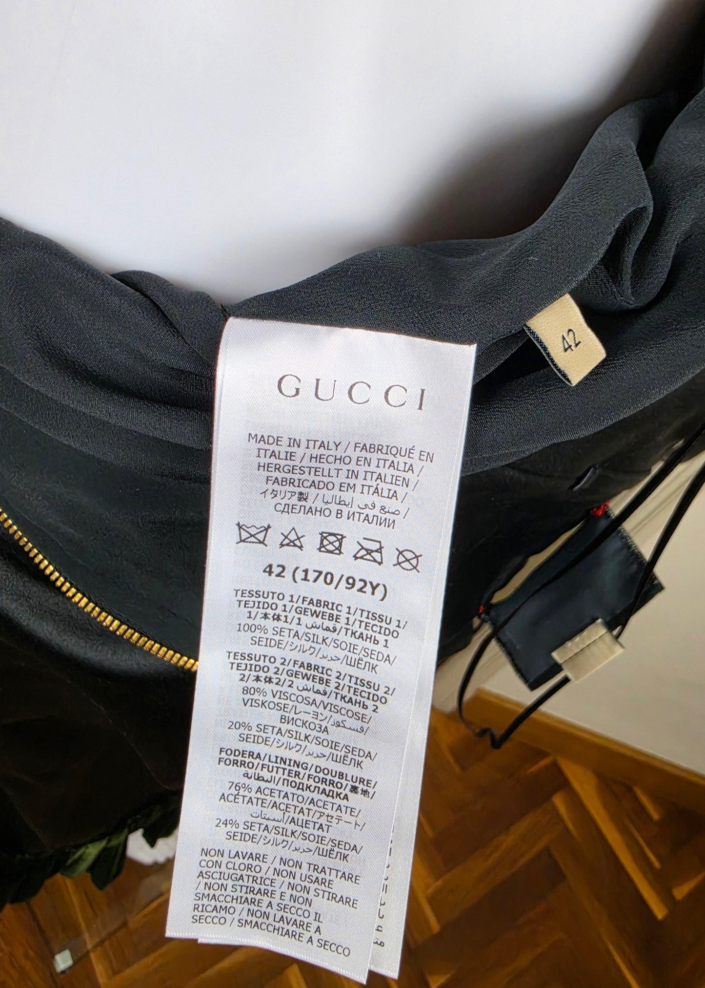 Gucci Abito Lungo Dragone 2022 by Alessandro Michele Nero - Pally Vintage Closet