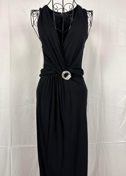 Gucci Abito da Sera by Tom Ford con Spilla gioiello Nero - Pally Vintage Closet