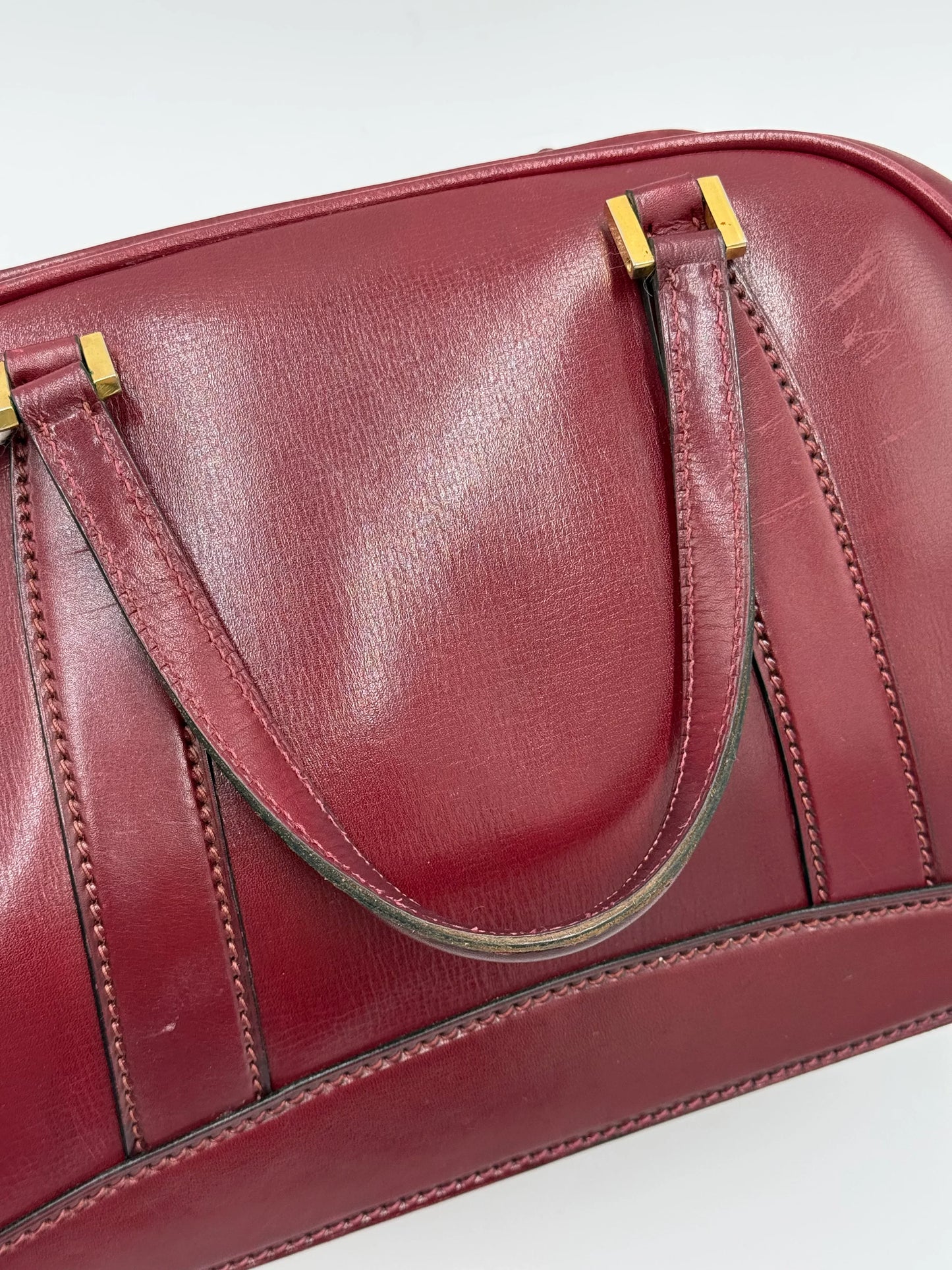 Gucci-Bauletto-Vintage-in-Pelle-Liscia-Bordeaux-69515592433988 - Pally Vintage Closet